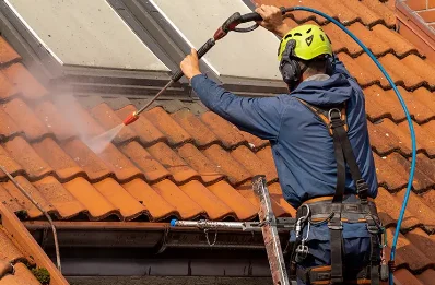 Démoussage et hydrofuge de toiture à Montéléger